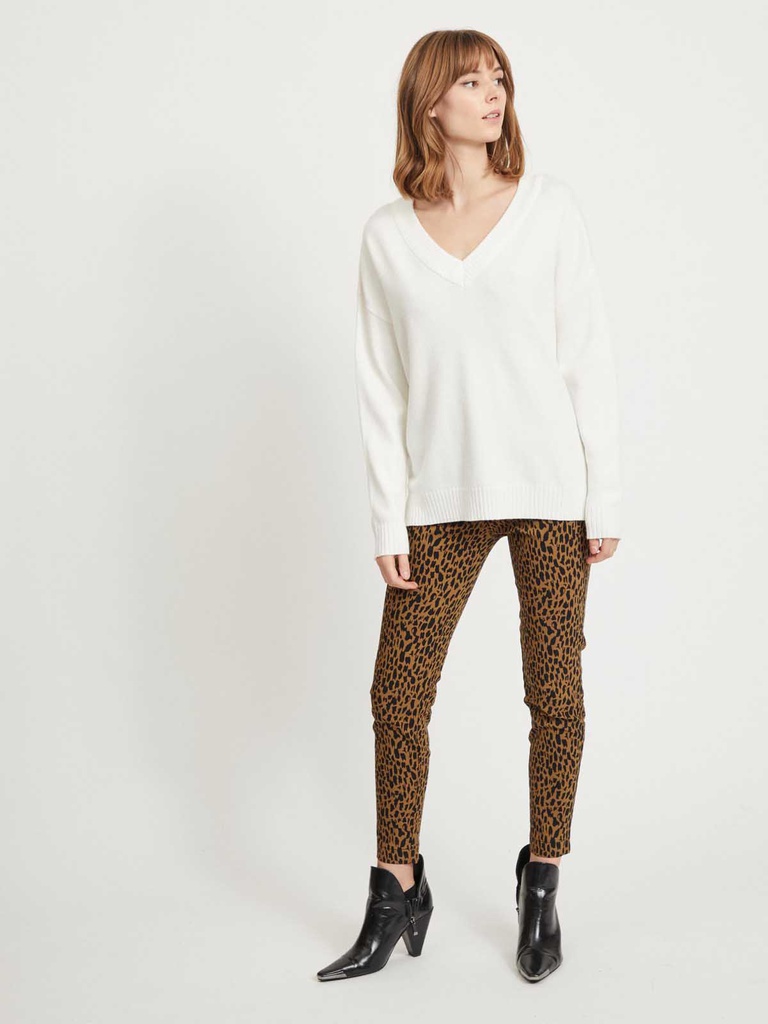 Pull VIRIL OVERSIZE V-NECK KNIT TOP - NOOS