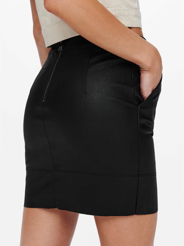 Jupe ONLY ONLBASE FAUX LEATHER SKIRT OTW NOOS