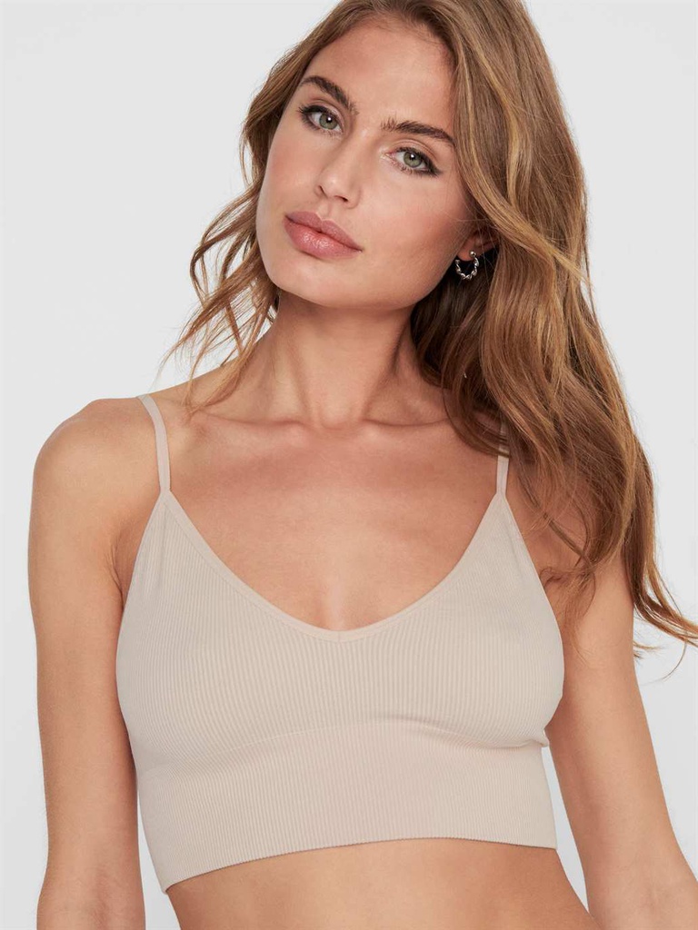 Sous-vêtements Only ONLVICKY RIB SEAMLESS V-NECK TOP NOOS