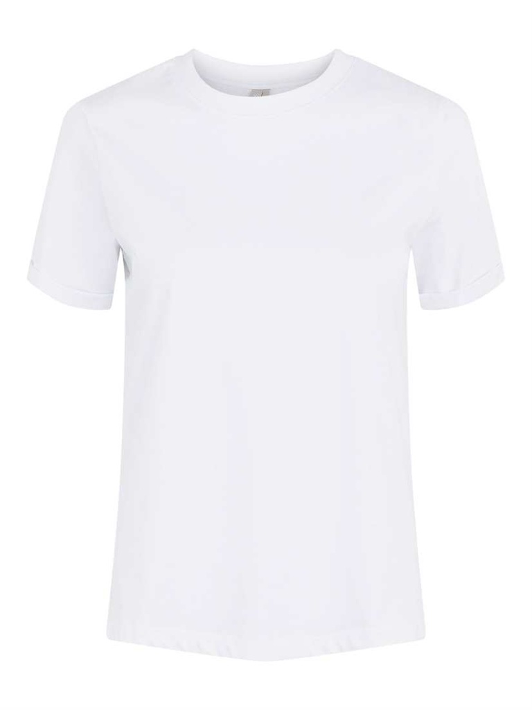 Top PIECES PCRIA SS FOLD UP SOLID TEE NOOS BC