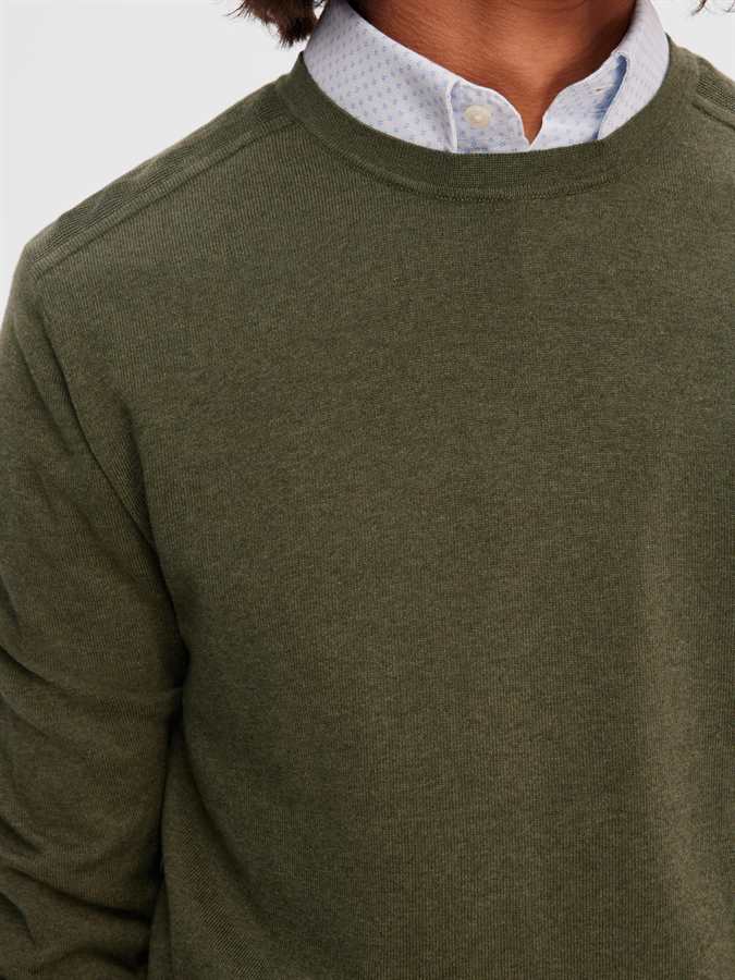 Pull SELECTED SLHBERG CREW NECK NOOS