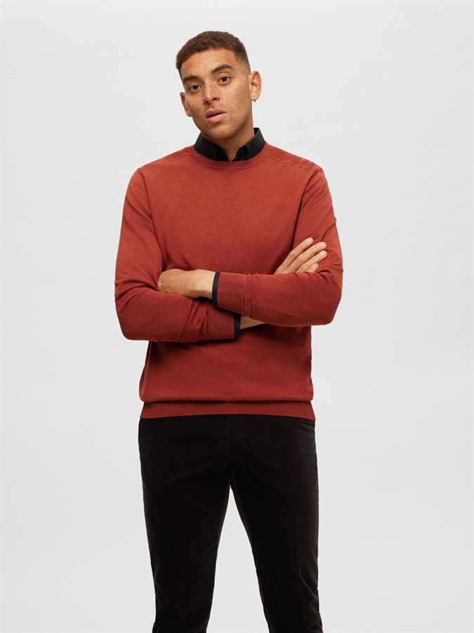 Pull SELECTED SLHBERG CREW NECK NOOS