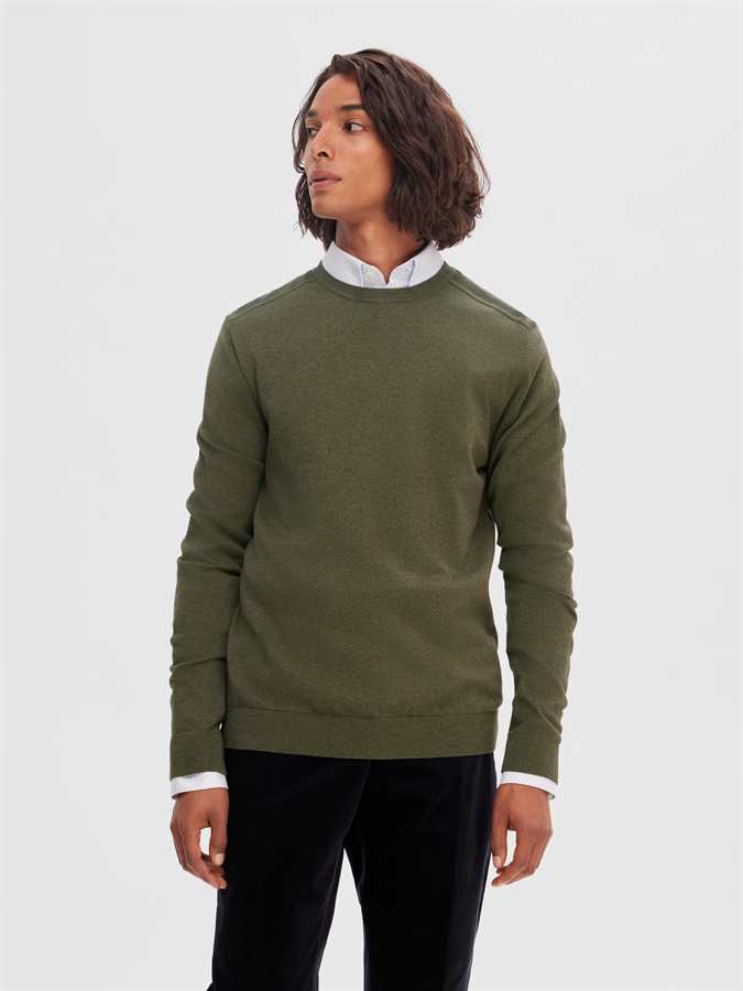 Pull SELECTED SLHBERG CREW NECK NOOS