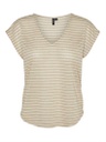 Top VERO MODA VMGATJA S/S V-NECK T-SHIRT JRS BTQ