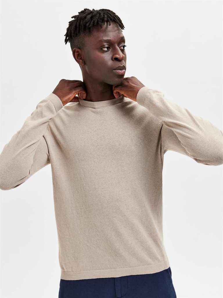 Pull SELECTED SLHBERG CREW NECK NOOS