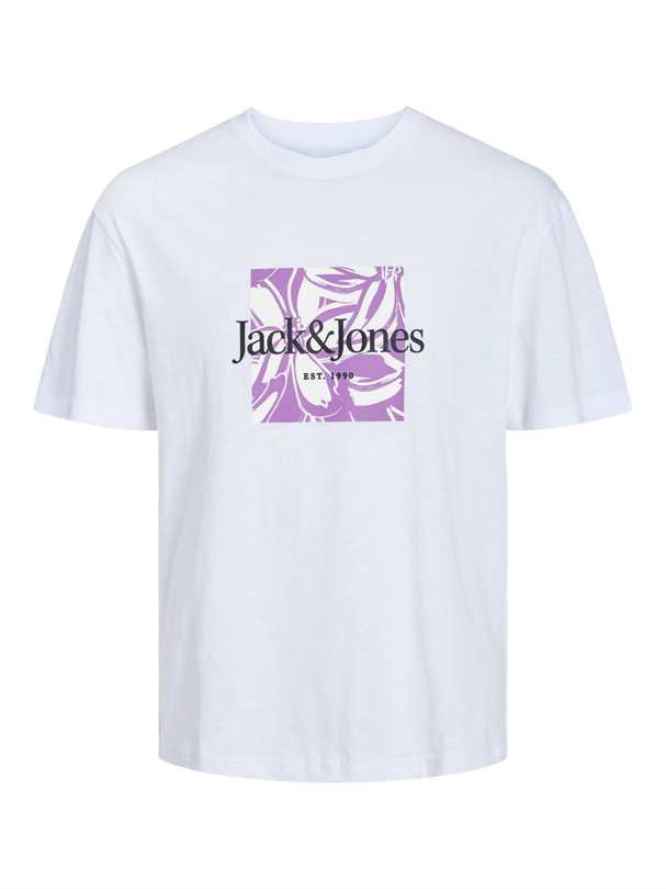 T-shirt JACK &amp; JONES JORLAFAYETTE BRANDING TEE SS CREW NEC LN