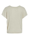 Pull VILA VIDENICE V-NECK S/S BUTTON KNIT TOP/R