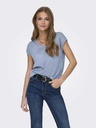 Top ONLY ONLSILVERY S/S V NECK LUREX TOP JRS NOOS