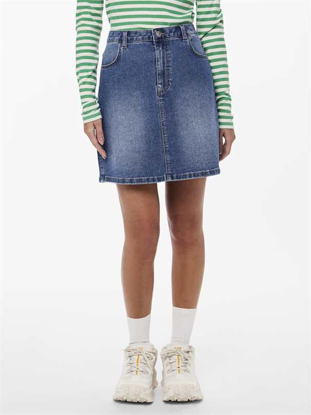 Jupe PIECES PCPEGGY HW MB DENIM SKIRT NOOS CP