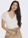 Top ONLY ONLSHIV S/S LACE MIX TOP BOX CS JRS