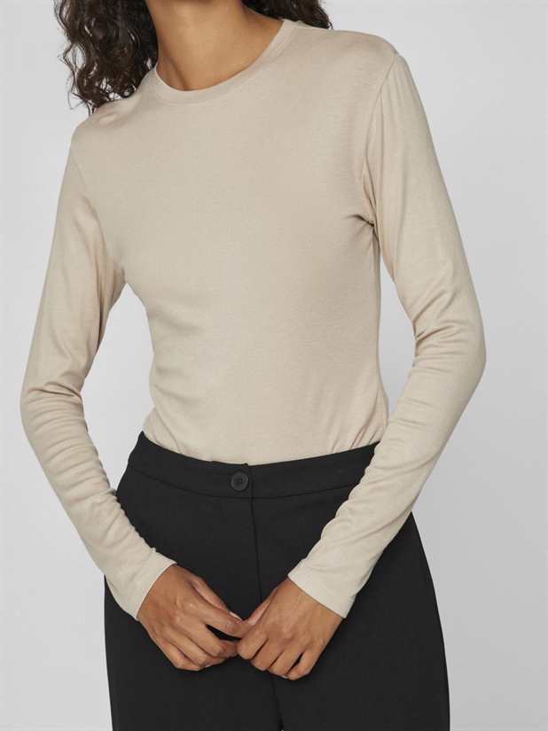 Top VILA VIALEXIA O-NECK L/S TOP - NOOS