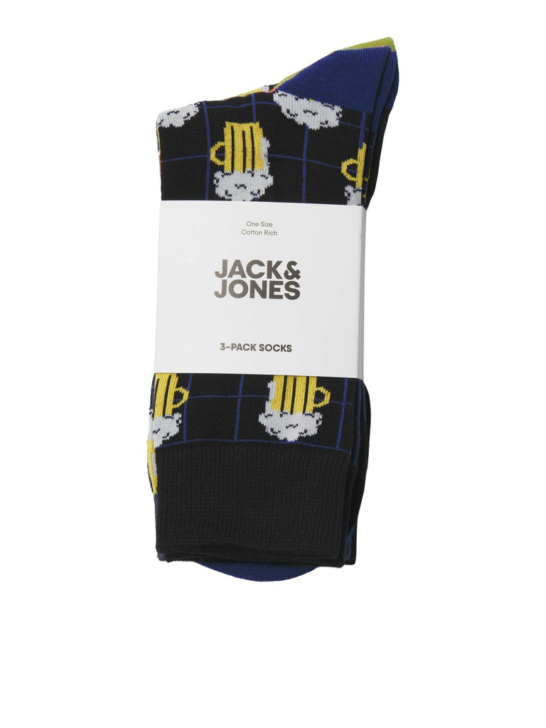 Chaussettes JACK &amp; JONES JACCRAVINGS SOCKS 3 PACK LN