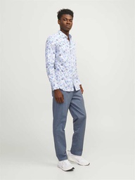 [12233039] Chemise JACK &amp; JONES JPRBLAMONACO PRINT SHIRT L/S (L, Bleu)