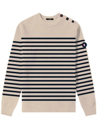 [12249287] Pull JACK &amp; JONES JPRBLUROBSON KNIT CREWNECK PRAU23 (S, Beige Clair)