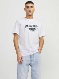 [12250411] T-shirt JACK &amp; JONES JORCOBIN TEE SS CREW NECK LN (M, Blanc)