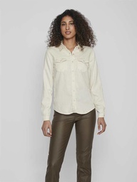 [14033008] Chemise VILA BISTA DENIM /SU-NOOS (XS, Beige Clair)