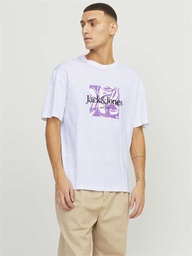 [12250436] T-shirt JACK &amp; JONES JORLAFAYETTE BRANDING TEE SS CREW NEC LN (L, Blanc)
