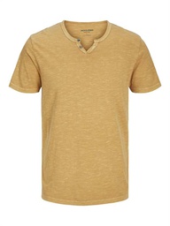 [12164972] T-shirt JACK &amp; JONES SPLIT NECK TEE SS NOOS (S, Jaune)