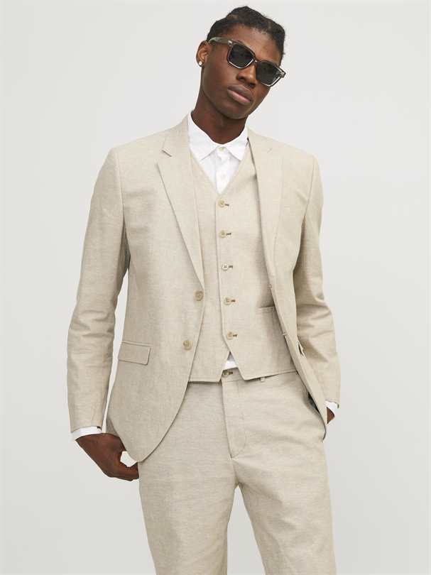 Blazer JACK &amp; JONES JPRRIVIERA LINEN BLAZER SLIM FIT SN