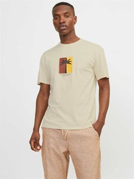 [12255569] T-shirt JACK &amp; JONES JORMARBELLA BRANDING TEE SS CREW NECK (L, Beige Clair)