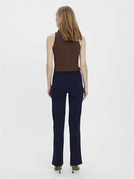 [10255128] Pantalon VERO MODA VMZAMIRA MW STRAIGHT PANT GA NOOS (XS, L30, Bleu Foncé)