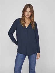 [14044253] Chemise VILA VILUCY L/S SHIRT - NOOS (XS, Bleu Foncé)