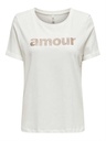 Top ONLY ONLOLIVE S/S AMOUR GLITTER TOP CS JRS