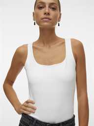 [10305800] Top VERO MODA VMMILLION SL SQUARE TOP 2-WAY JRS NOOS (M, Blanc)