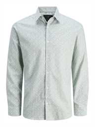 [12273876] Chemise JACK &amp; JONES JPRBLABARNES PRINT DOBBY L/S SHIRT LN (L, Bleu)