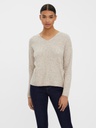 Pull VERO MODA VMCREWLEFILE LS V-NECK BLOUSE NOOS